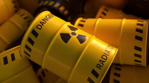 Videohive - Dump of Yellow and Black Barrels with Nuclear Radioactive Waste Danger of Radiation Contamination of - 47745075 - 47745075