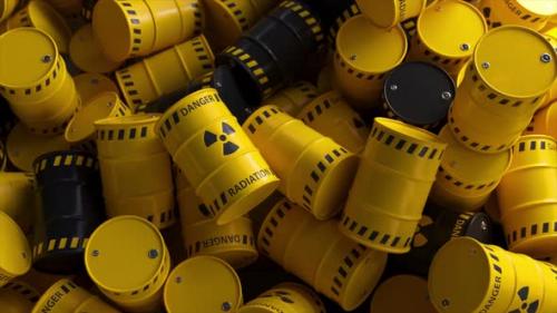 Videohive - Dump of Yellow and Black Barrels with Nuclear Radioactive Waste Danger of Radiation Contamination of - 47745094 - 47745094
