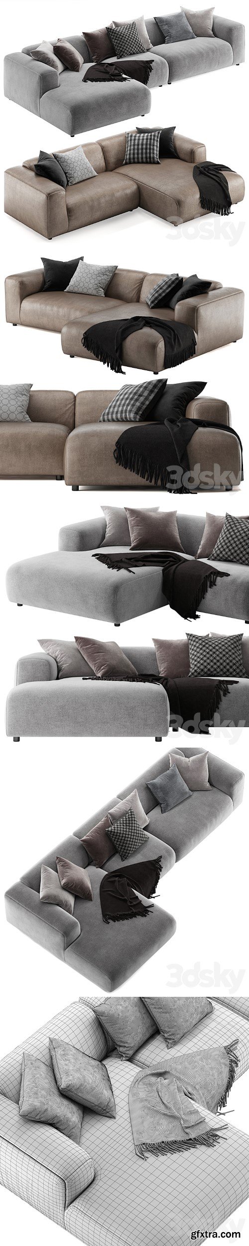 Rolf Benz freistil 187 L sofa