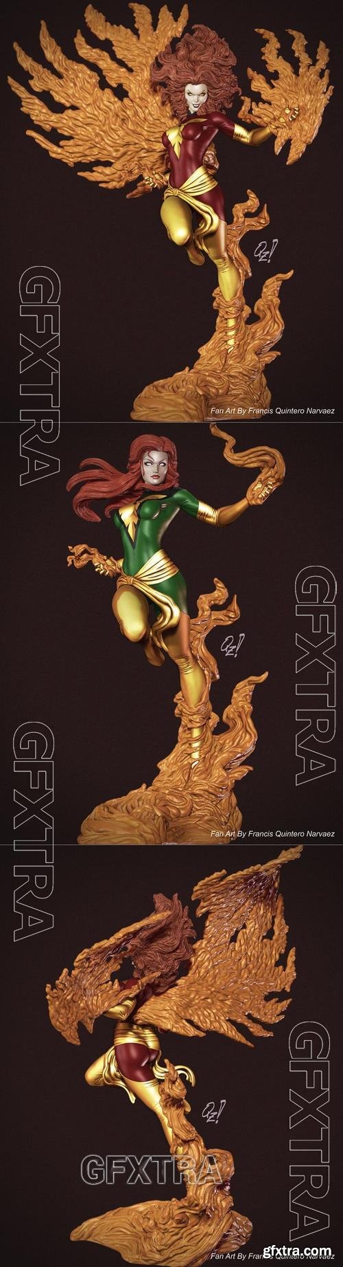 Dark Phoenix (Philip Tan Comic Book Artist Style) &ndash; 3D Print Model