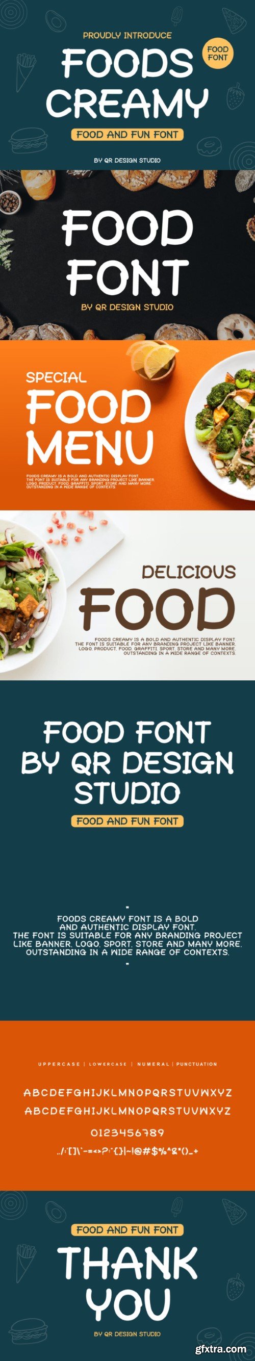 Foods Creamy Font