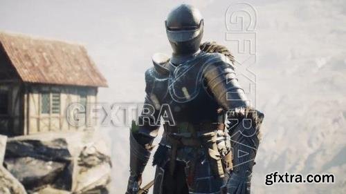 Medieval Knight In Front Of A City 1424271