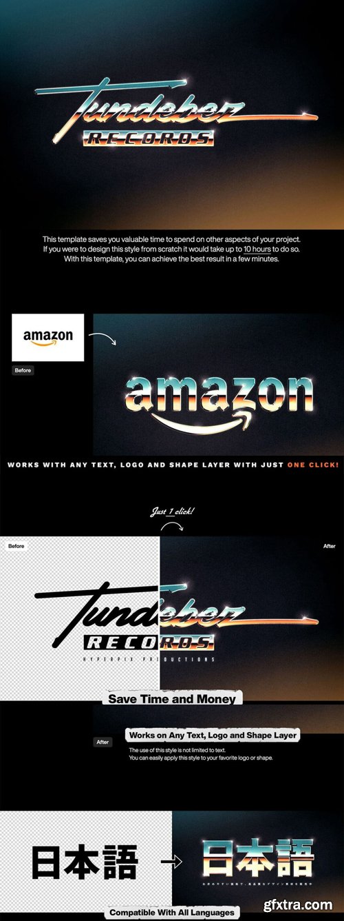 80s Chrome Text & Logo Effect for Photoshop