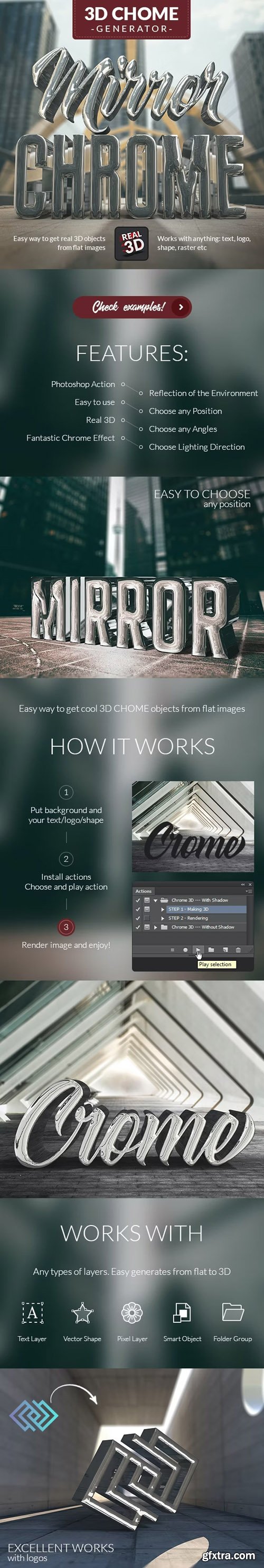 3D Chrome Generator - Photoshop Action (Re-Up)