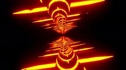 Videohive - Abstract spinning tunnel with lava color. Looped animation - 47787273 - 47787273