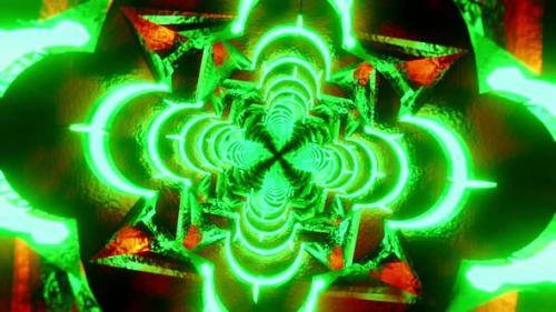 Videohive - Abstract spinning tunnel with green color. Looped animation - 47787274 - 47787274