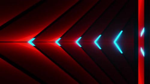 Videohive - Blue pointing arrow on red background. Looped animation - 47787283 - 47787283