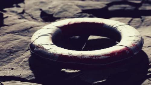 Videohive - Very Old Abandoned Grungy Lifebuoy - 47787446 - 47787446