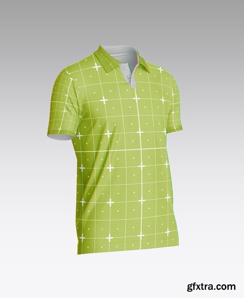 Short Sleeve Polo Shirt Mockup BAXQPXM