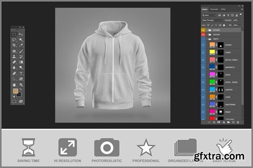 Hoodie Mockup - Front View G7MTA6J