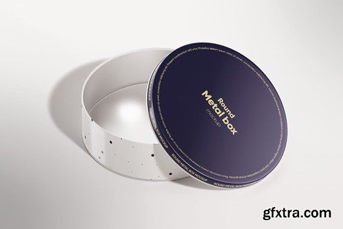 Round Metal Box Mockup DAVCLXD