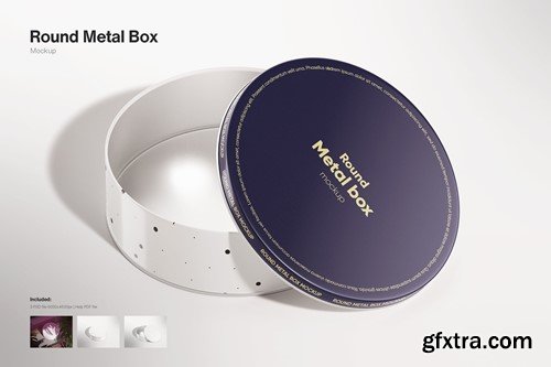 Round Metal Box Mockup DAVCLXD