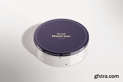 Round Metal Box Mockup DAVCLXD