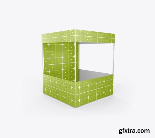 Pack Square Fabric Display Tent Mockup 5433TM2