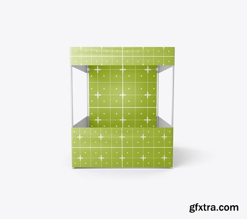 Pack Square Fabric Display Tent Mockup 5433TM2