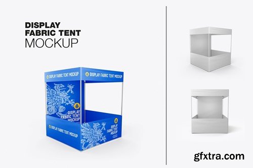 Pack Square Fabric Display Tent Mockup 5433TM2