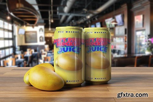 Product Juice Can Mockup X6LS7HP