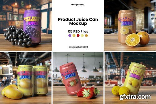 Product Juice Can Mockup X6LS7HP