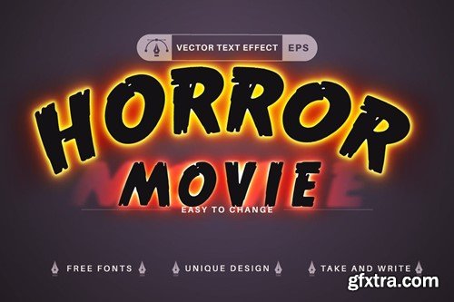 Set 10 Halloween Editable Text Effects, Font Style N3QS89X