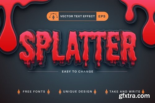 Set 10 Halloween Editable Text Effects, Font Style N3QS89X