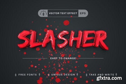 Blood Slasher - Editable Text Effect, Font Style 399BEV3