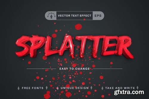 Blood Slasher - Editable Text Effect, Font Style 399BEV3