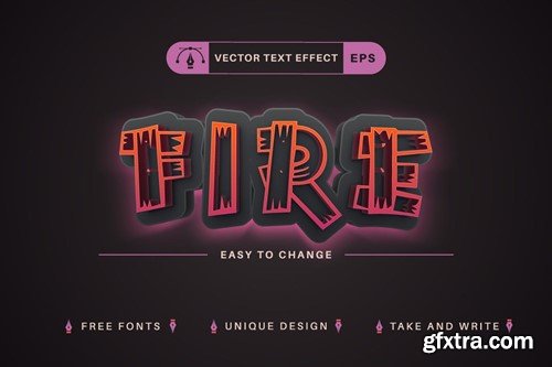 Wooden Horror - Editable Text Effect, Font Style M5RE265