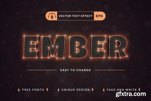 Ember - Editable Text Effect, Font Style 5LYB8JA