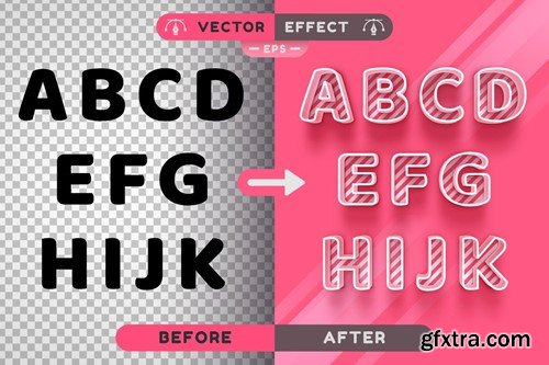 Sweet Pink Candy - Editable Text Effect Font Style YU36ZZX