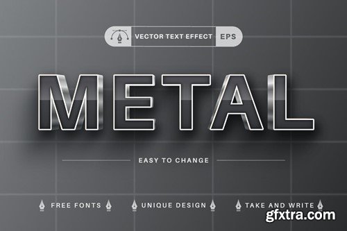 Set 10 Metal Editable Text Effects, Font Styles 6W9HTN6