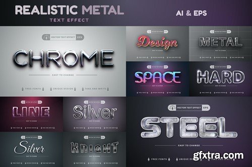 Set 10 Metal Editable Text Effects, Font Styles 6W9HTN6