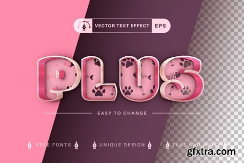 Cat Double Color Editable Text Effect, Font Style SYRLT98