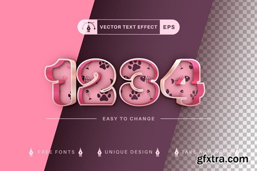 Cat Double Color Editable Text Effect, Font Style SYRLT98