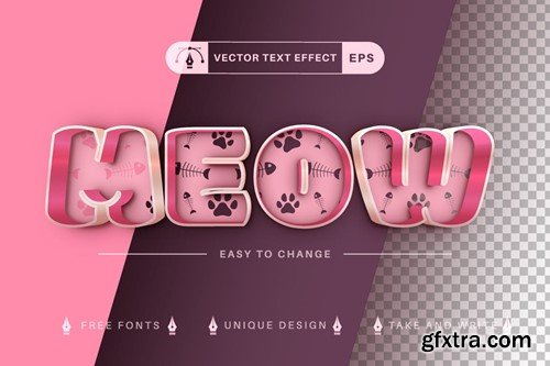 Cat Double Color Editable Text Effect, Font Style SYRLT98