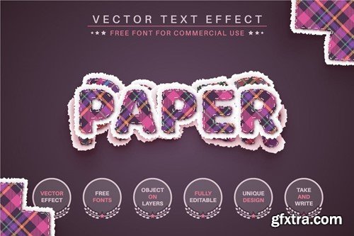 Paper Tartan - Editable Text Effect, Font Style MG675DD