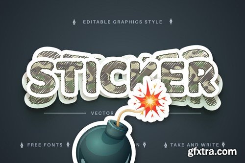 Soldier Sticker Editable Text Effect, Font Style Y6WMYWG