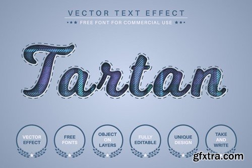 Jeans Tartan - Editable Text Effect, Font Style LEPUU8B