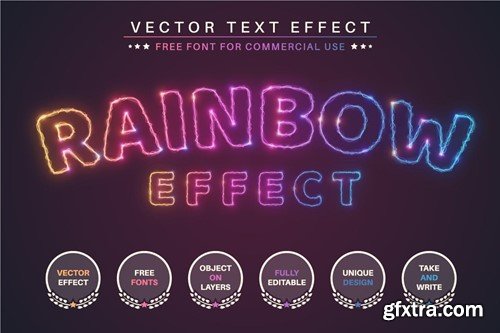 Light Unicorn - Editable Text Effect UNHDHJ9