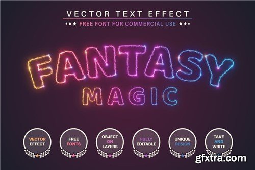 Light Unicorn - Editable Text Effect UNHDHJ9