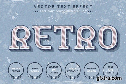 Classic Retro - Editable Text Effect, Font Style HA6K8WZ