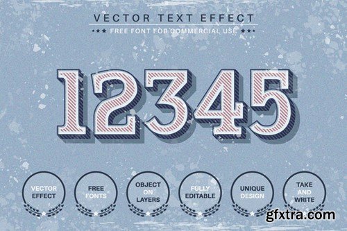 Classic Retro - Editable Text Effect, Font Style HA6K8WZ