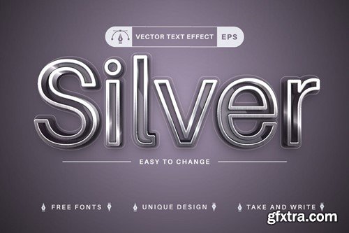 Realistic Steel - Editable Text Effect, Font Style AS4GVET