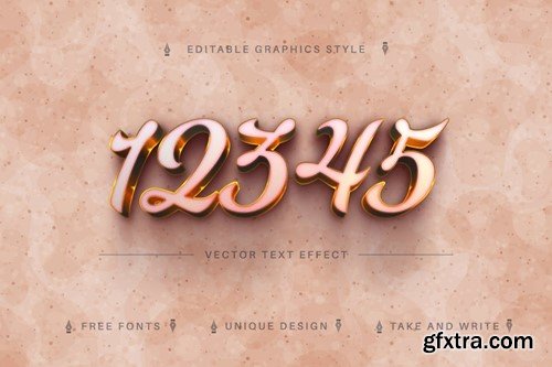 Valentine Gold - Editable Text Effect, Font Style E3T6KLE