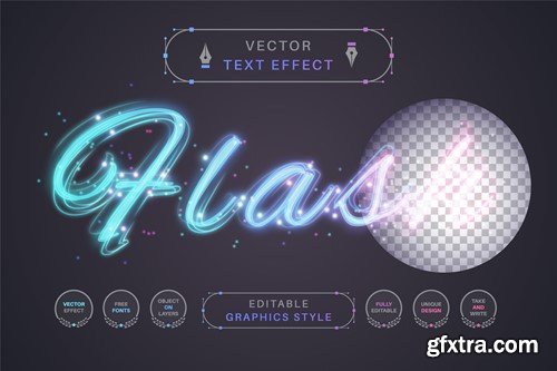 Flash Stroke - Editable Text Effect, Font Style DZRS8RY