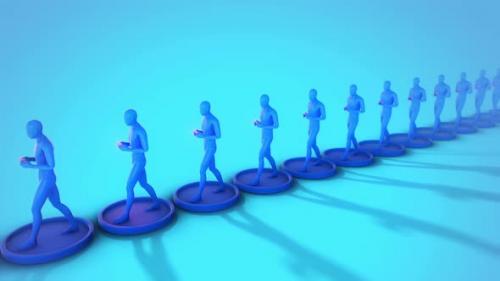 Videohive - Generic People Walking & Texting - 47765755 - 47765755