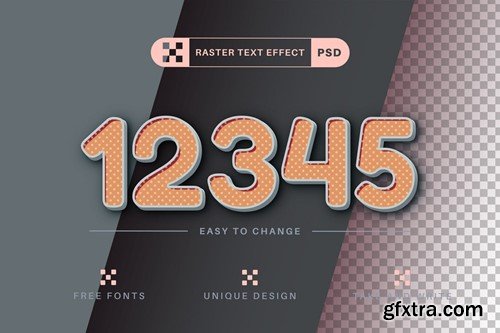 Stroke Polka Dot Editable Text Effect, Font Style J4L4LEF