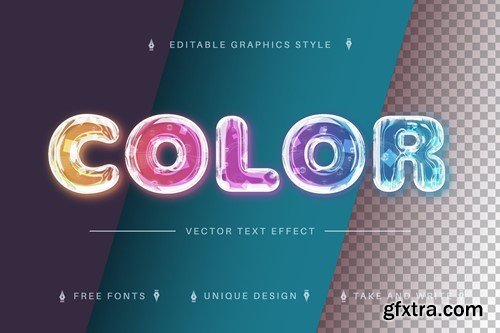 Color Glass - Editable Text Effect, Font Style TBK6MRR