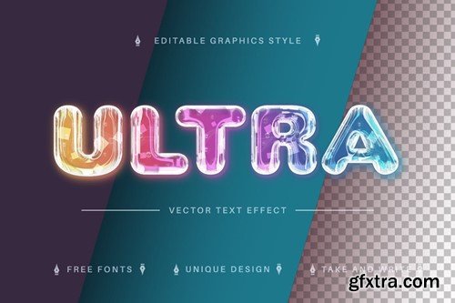 Color Glass - Editable Text Effect, Font Style TBK6MRR