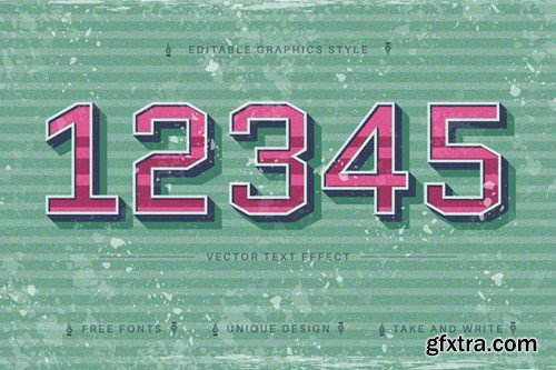 Retro Pink - Editable Text Effect, Font Style HQZ7Q58