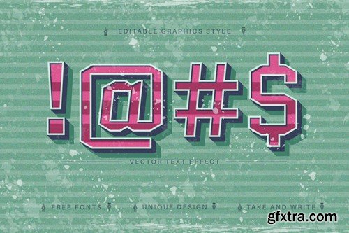 Retro Pink - Editable Text Effect, Font Style HQZ7Q58